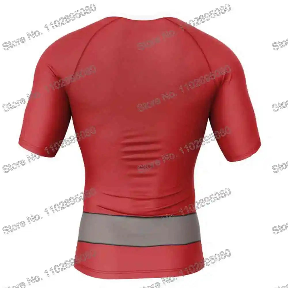 Vêtements de surf Invincible 4 BJJ MMA Rash Guard Homme Manches Courtes T-shirt de plongée Maillot de bain moulant Combinaison de plage d'été Femme GYM