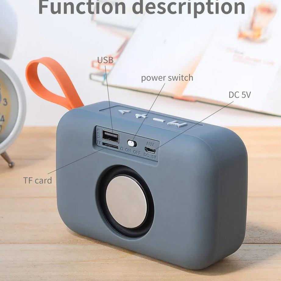 Barre de son portable mini sans fil TG506 Bluetooth 5.0 pour intérieur et extérieur, haute fidélité, compatible carte TF, radio FM, étanche