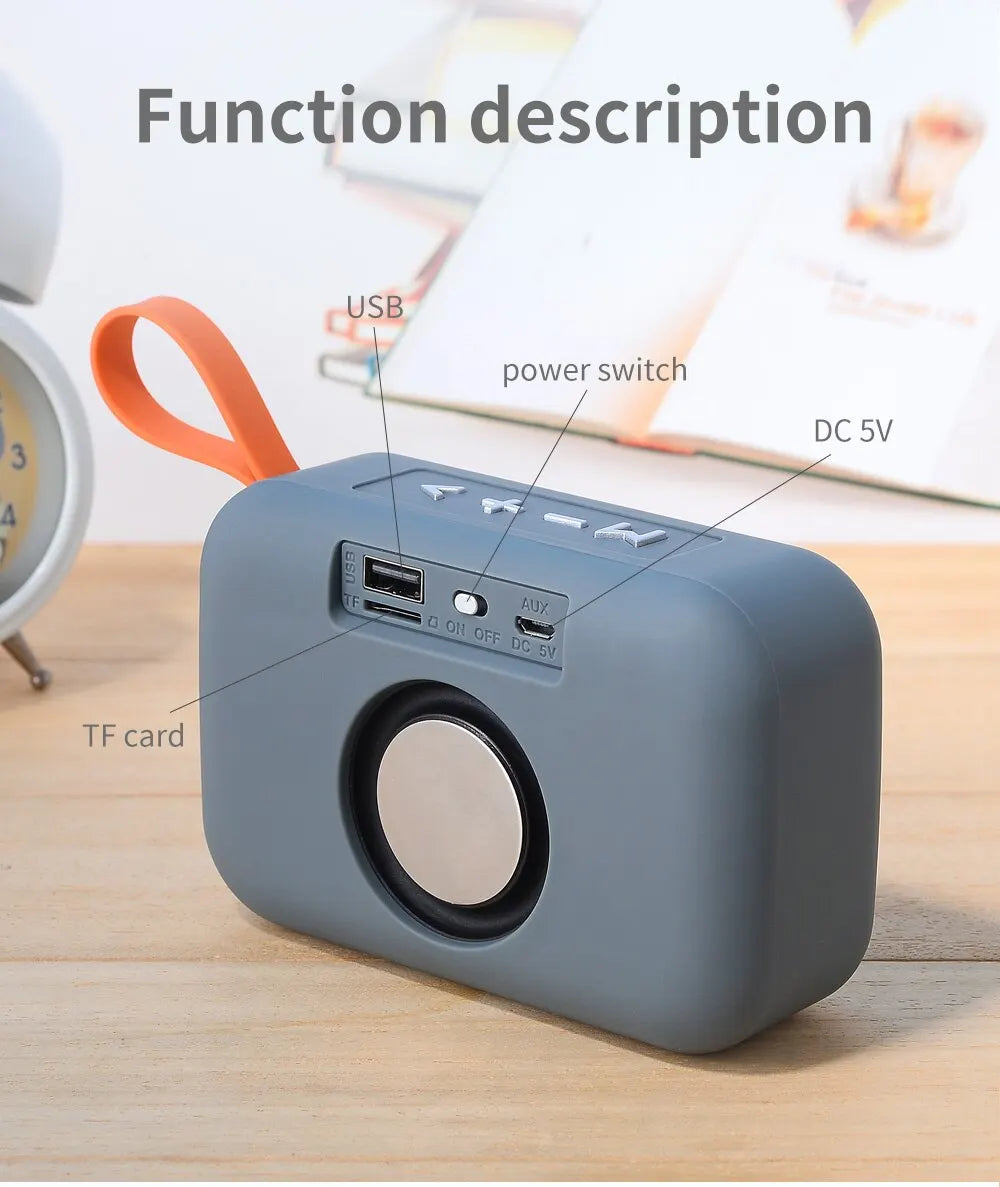 Barre de son portable mini sans fil TG506 Bluetooth 5.0 pour intérieur et extérieur, haute fidélité, compatible carte TF, radio FM, étanche
