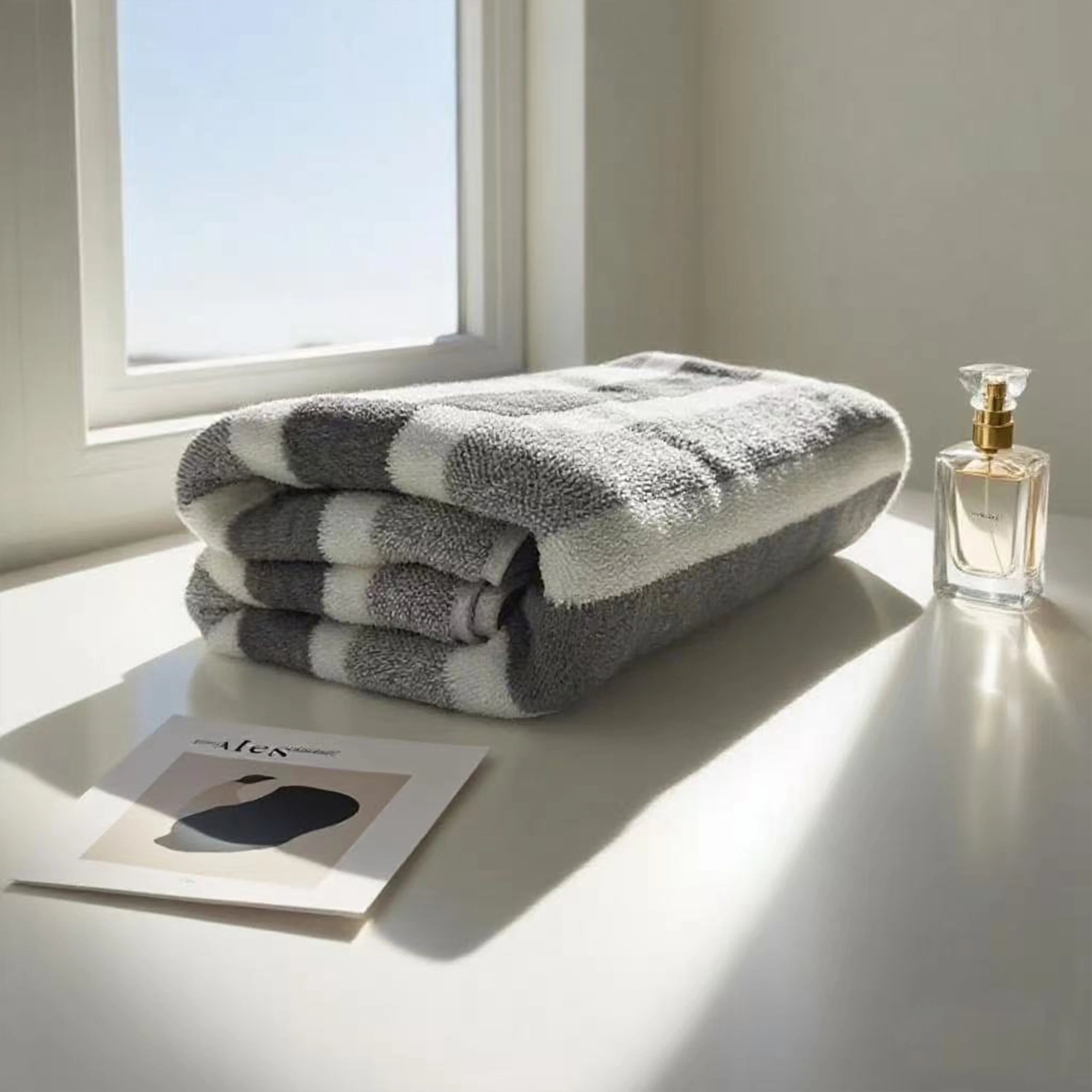 Toalla de baño gruesa de 1 unidad, con gran absorción de agua y secado rápido, no suelta pelusa, duradera, muy adecuada para familias y playas.