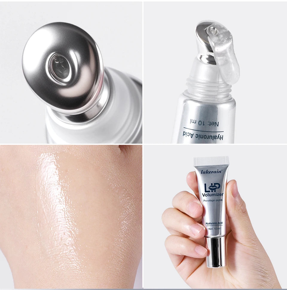 Aceite labial voluminizador instantáneo con ácido hialurónico Lakerain para reducir las líneas de expresión, esencia para el cuidado de los labios, brillo labial hidratante para mujeres.