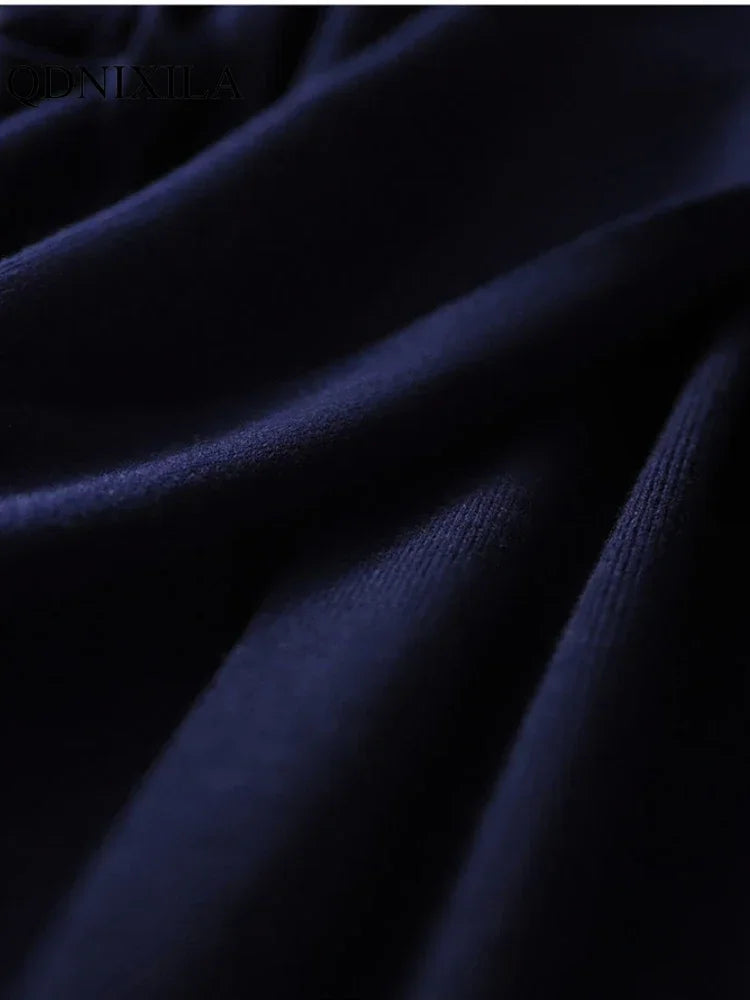 Pull d'automne-hiver pour femme, robe cache-cœur à col V, style coréen, jupe ample et élégante en maille