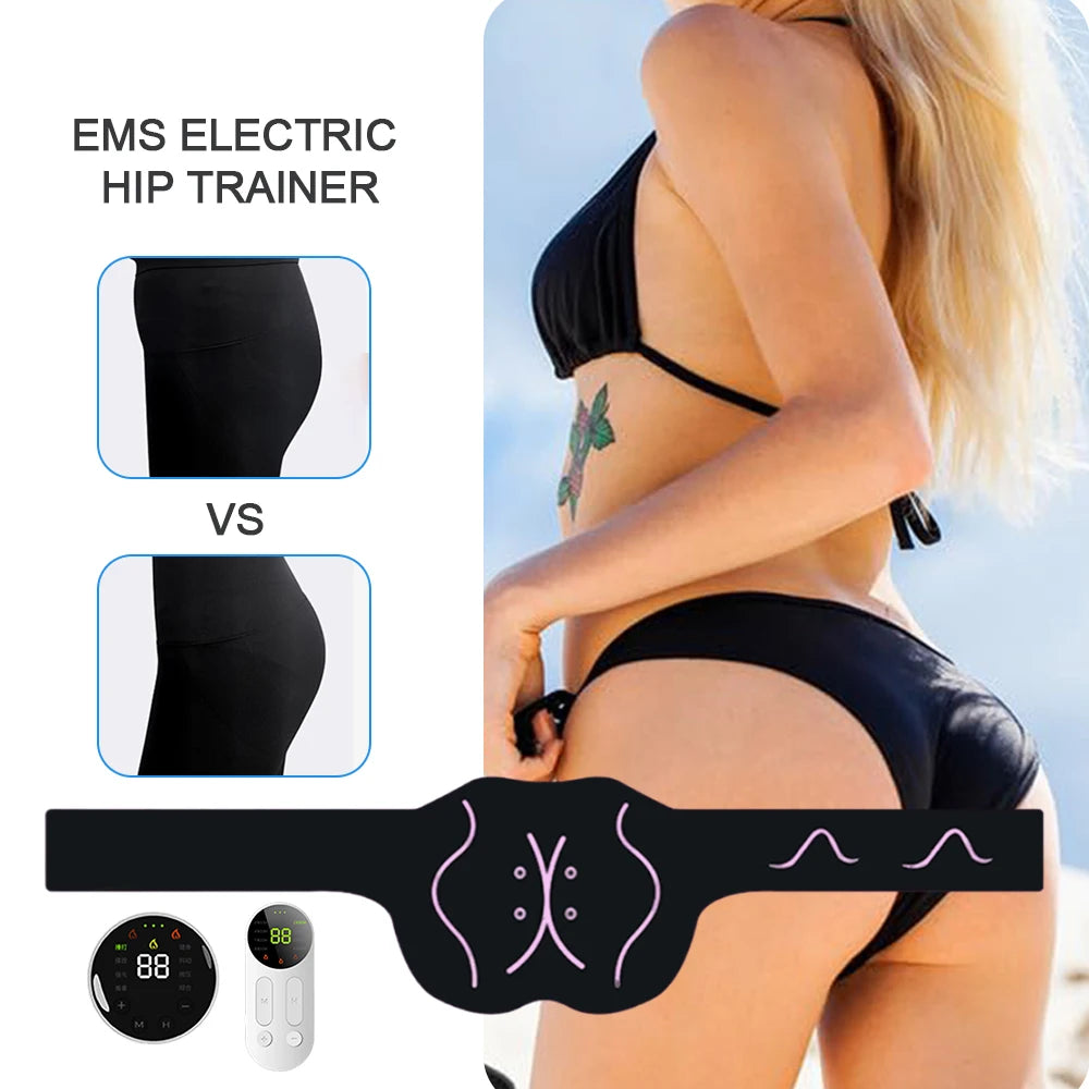 EMS Electric Hip Trainer Peach Buttocks Shaping Hip Muscle Lifting Firming Massage Machine Buttock Muscle Enlargement Stimulator