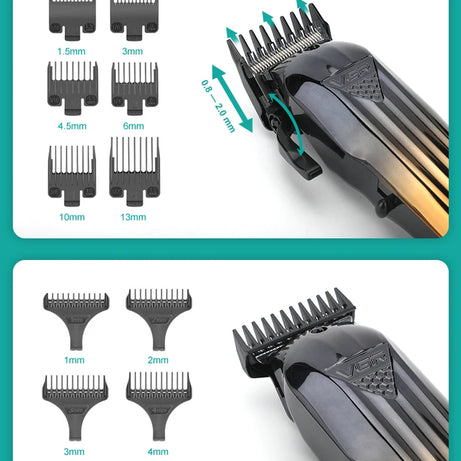 Tondeuse à cheveux électrique combinée VGR 644 avec dégradé, rechargeable, professionnelle, pour homme.