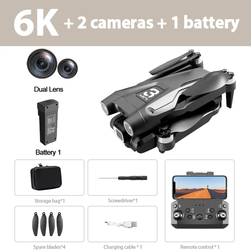 Drone Original Z908 Pro /MAX 8K ESC Professionnel 4K avec localisation par flux optique et évitement d'obstacles sur 3 côtés - Quadricoptère jouet