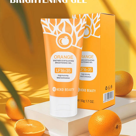 Gel exfoliant à l'orange 50 g, exfoliant, élimine les cellules mortes, nettoie en profondeur, longue durée, hydrate, purifie les pores, convient pour le corps entier