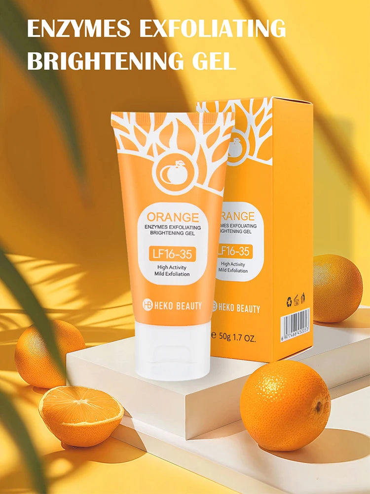 Gel exfoliant à l'orange 50 g, exfoliant, élimine les cellules mortes, nettoie en profondeur, longue durée, hydrate, purifie les pores, convient pour le corps entier