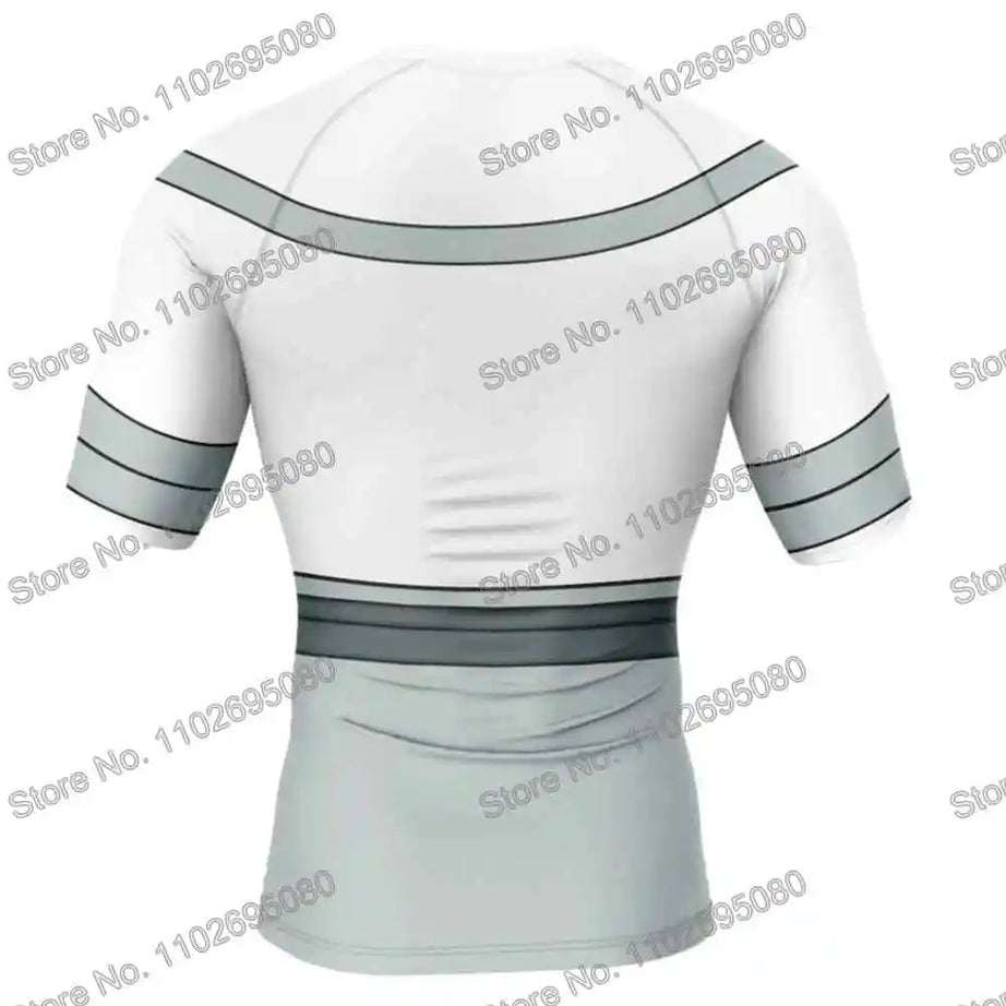 Vêtements de surf Invincible 4 BJJ MMA Rash Guard Homme Manches Courtes T-shirt de plongée Maillot de bain moulant Combinaison de plage d'été Femme GYM