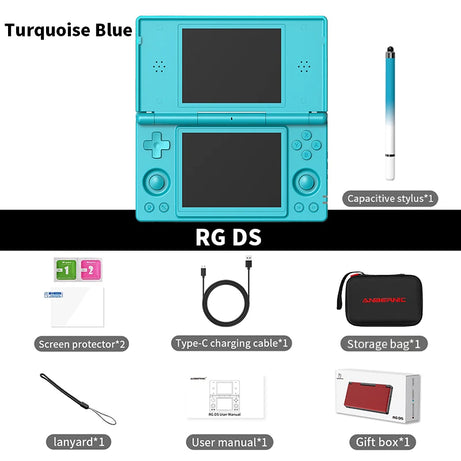 Console de jeux portable Anbernic RG DS, double écran IPS 4 pouces, Android, batterie 4000 mAh, lecteur de jeux vidéo à clapet, compatible avec le streaming Wi-Fi RixelHK
