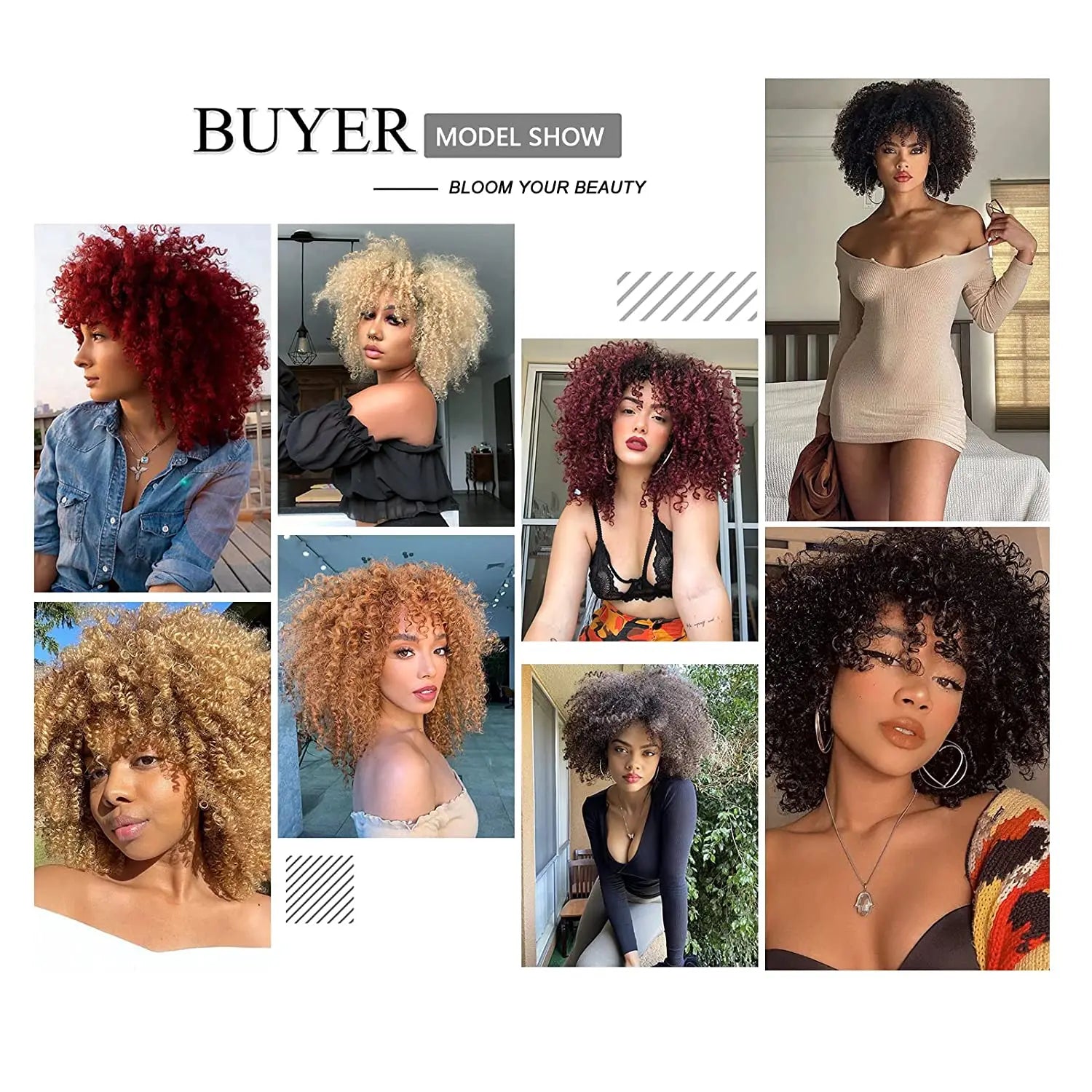Perruque synthétique afro courte et frisée avec frange, 30 cm, pour femmes noires. Naturelle, sans colle, résistante à la chaleur, idéale pour les soirées et les fêtes.