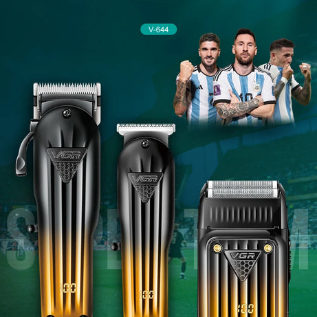 Tondeuse à cheveux électrique combinée VGR 644 avec dégradé, rechargeable, professionnelle, pour homme.