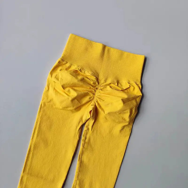 Leggings de yoga taille haute pour femme, sans coutures, effet push-up, pour le sport, le fitness et la course à pied, gainants et ultra-élastiques.