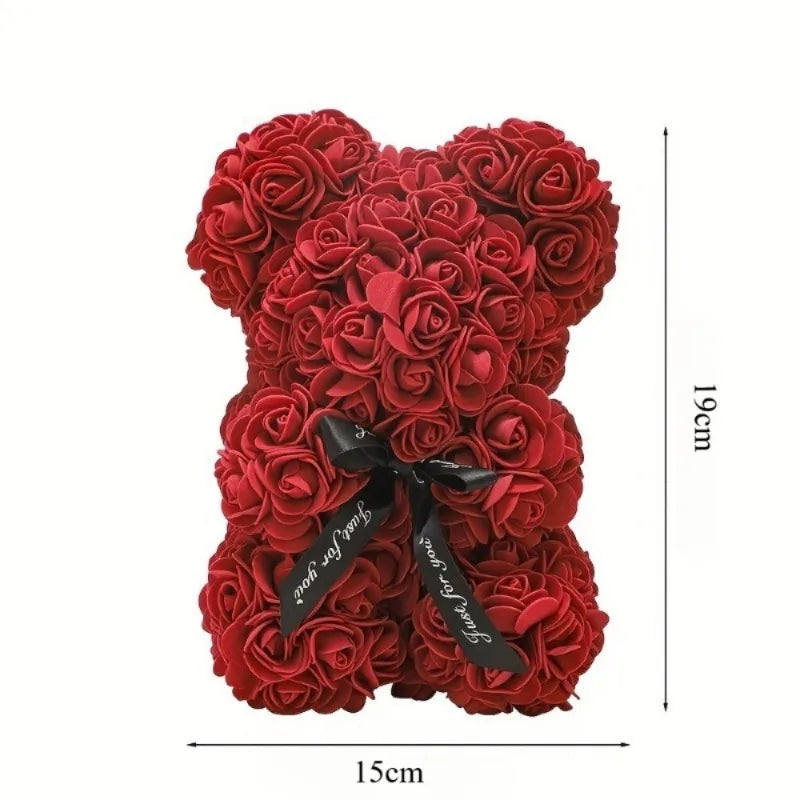 Rose Bear Gift Valentine's Day Wedding Decoration 19cm