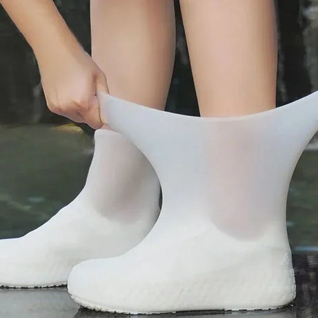 1 paire de couvre-chaussures imperméables en silicone, résistants aux irrégularités du bord, pour bottes de pluie, accessoires pour les journées pluvieuses en extérieur