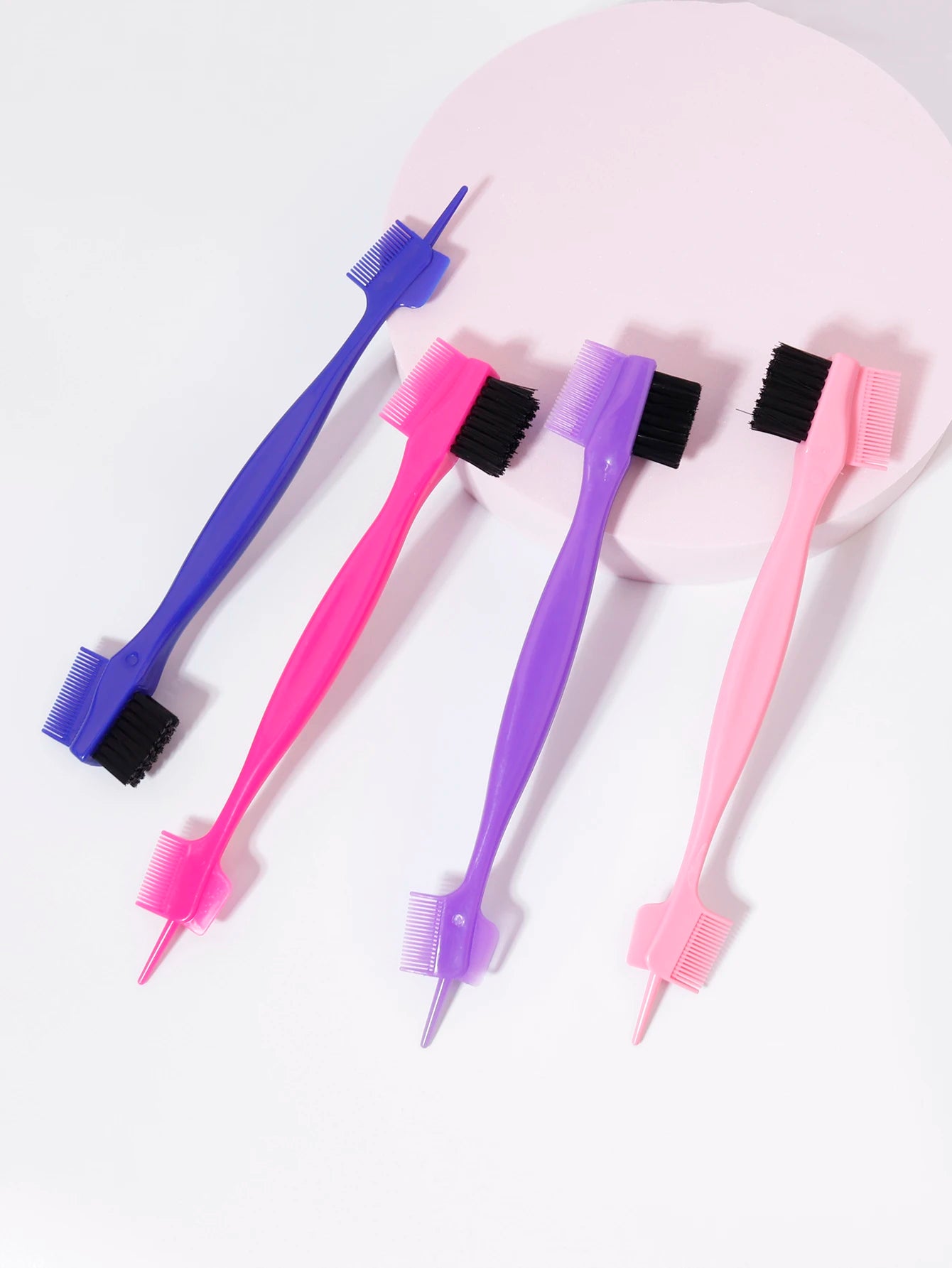 1/4 piezas de cepillo peine para el control de bordes, utilizado para peinar y cortar el cabello en los bordes y la parte posterior del cabello de las mujeres, especial para pelucas de cabello natural.