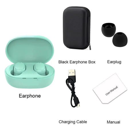 Écouteurs intra-auriculaires Bluetooth sans fil TWS A6S avec réduction de bruit et micro pour Huawei, Xiaomi et Redmi