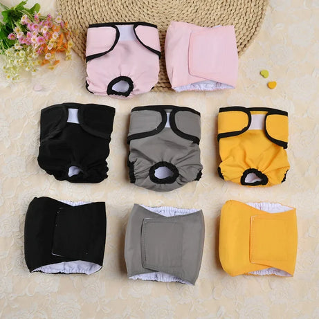 Culottes hygiéniques réutilisables et lavables pour petits chiens, couches pour chiens femelles, culottes physiologiques pour chats mâles, menstruation des animaux de compagnie