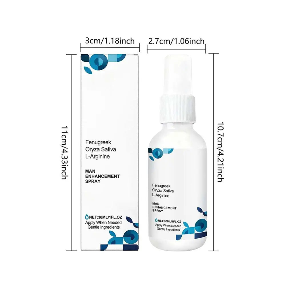 Spray stimulant pour hommes de 30 ml. Soin intime masculin. Agit rapidement et procure un soutien durable.