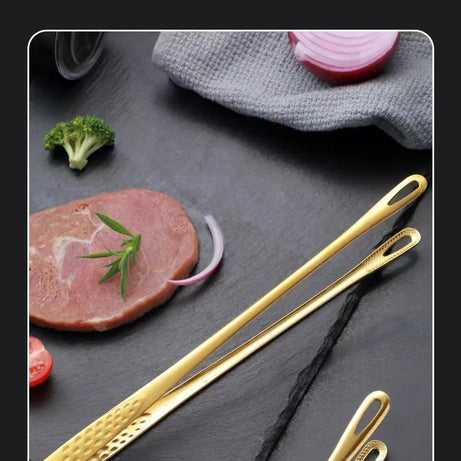 Pinces à barbecue en acier inoxydable, pinces à aliments, pinces à steak, pinces à pain, ensemble d'ustensiles de cuisine antidérapants, petits outils et accessoires