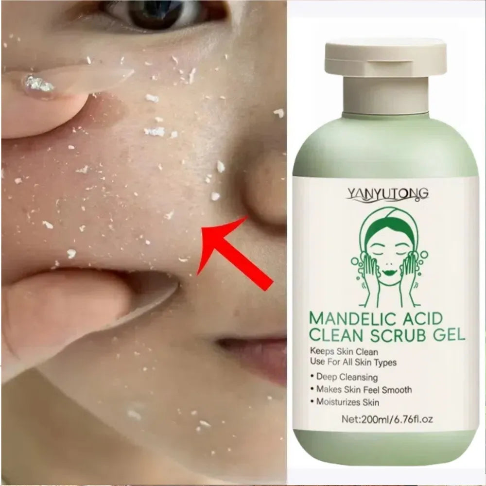 Gel exfoliant visage nettoyant en profondeur, purifiant les pores, soin éclaircissant, hydratant et réparateur, gommage visage