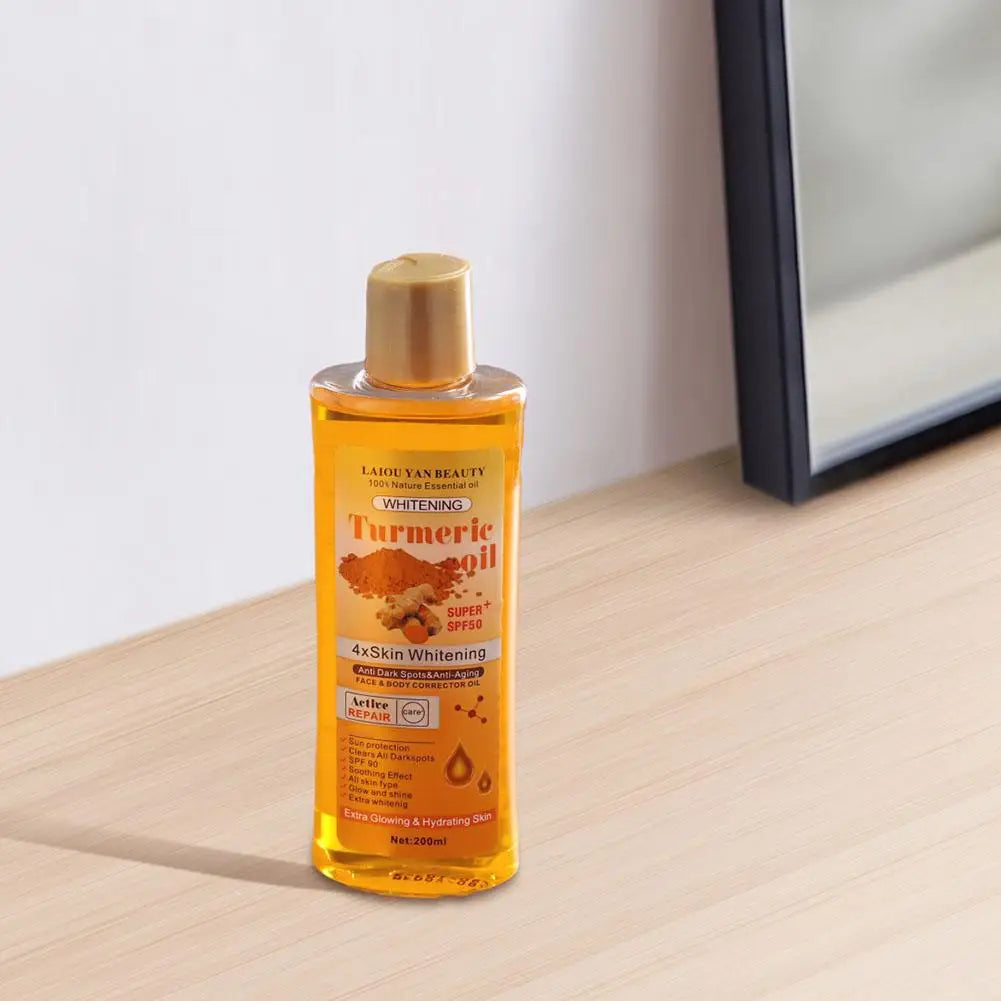 Huile essentielle de curcuma et de gingembre (200 ml) - Soin hydratant intense - Sérum visage nourrissant et lissant