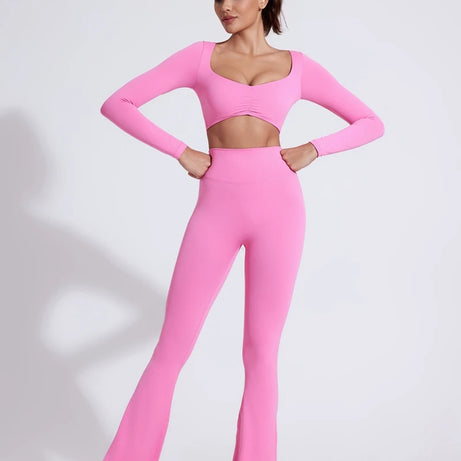 Pantalon de yoga taille haute à poches pour femme DIAS FIT JOY, effet push-up, séchage rapide, idéal pour la course, le sport et la salle de gym.