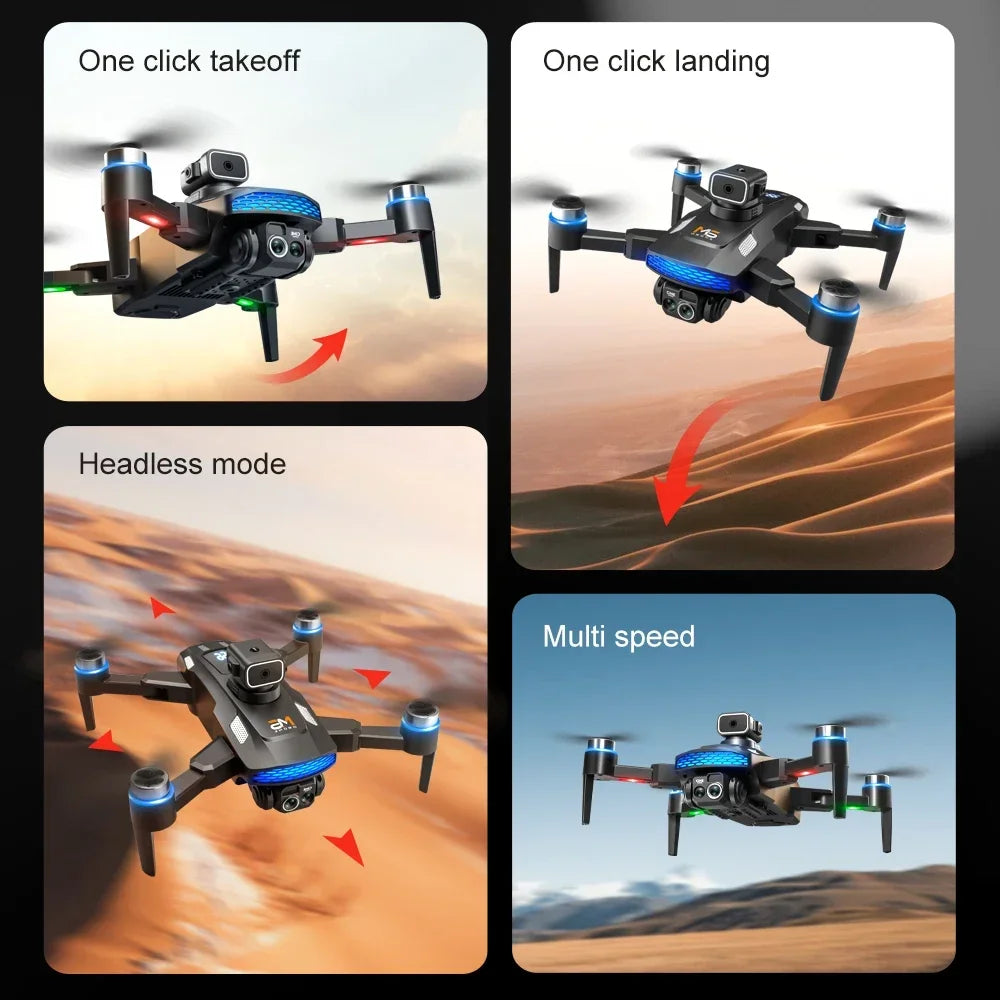 Drone M6 8K Pro original avec caméra HD 4K FPV Wi-Fi 5G pour prises de vue aériennes professionnelles. Quadricoptère radiocommandé avec écran intégré.