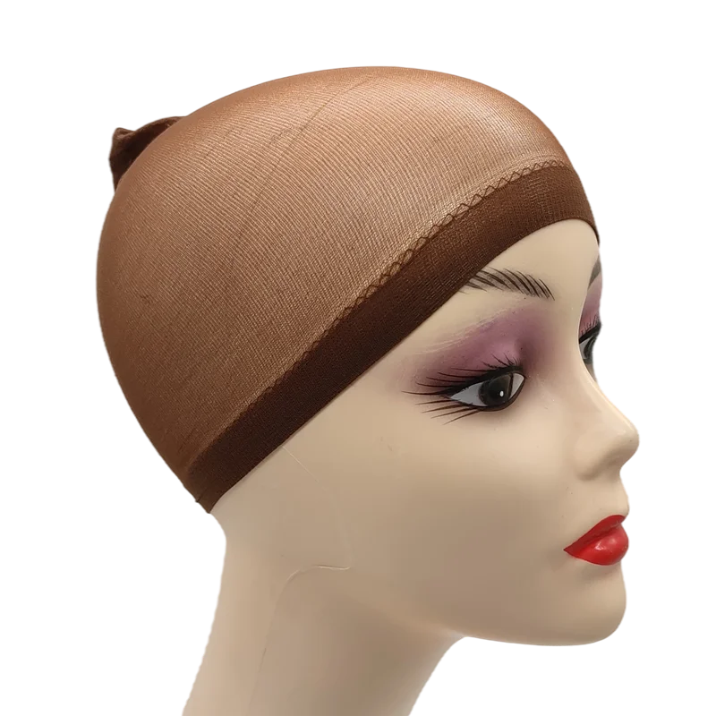 2 unidades/bolsa Gorro de peluca de media superior Red para pelucas de cabello tejido Redes para pelucas de cabello negro Marrón Gorro de peluca de malla elástica para hacer pelucas