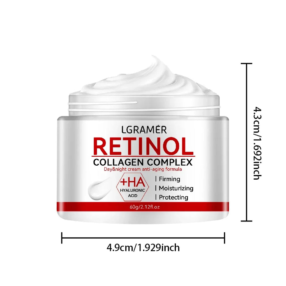 Crème liftante raffermissante au rétinol et au collagène pour lisser les rides et hydrater le visage. Produits éclaircissants et unifiants pour la peau.