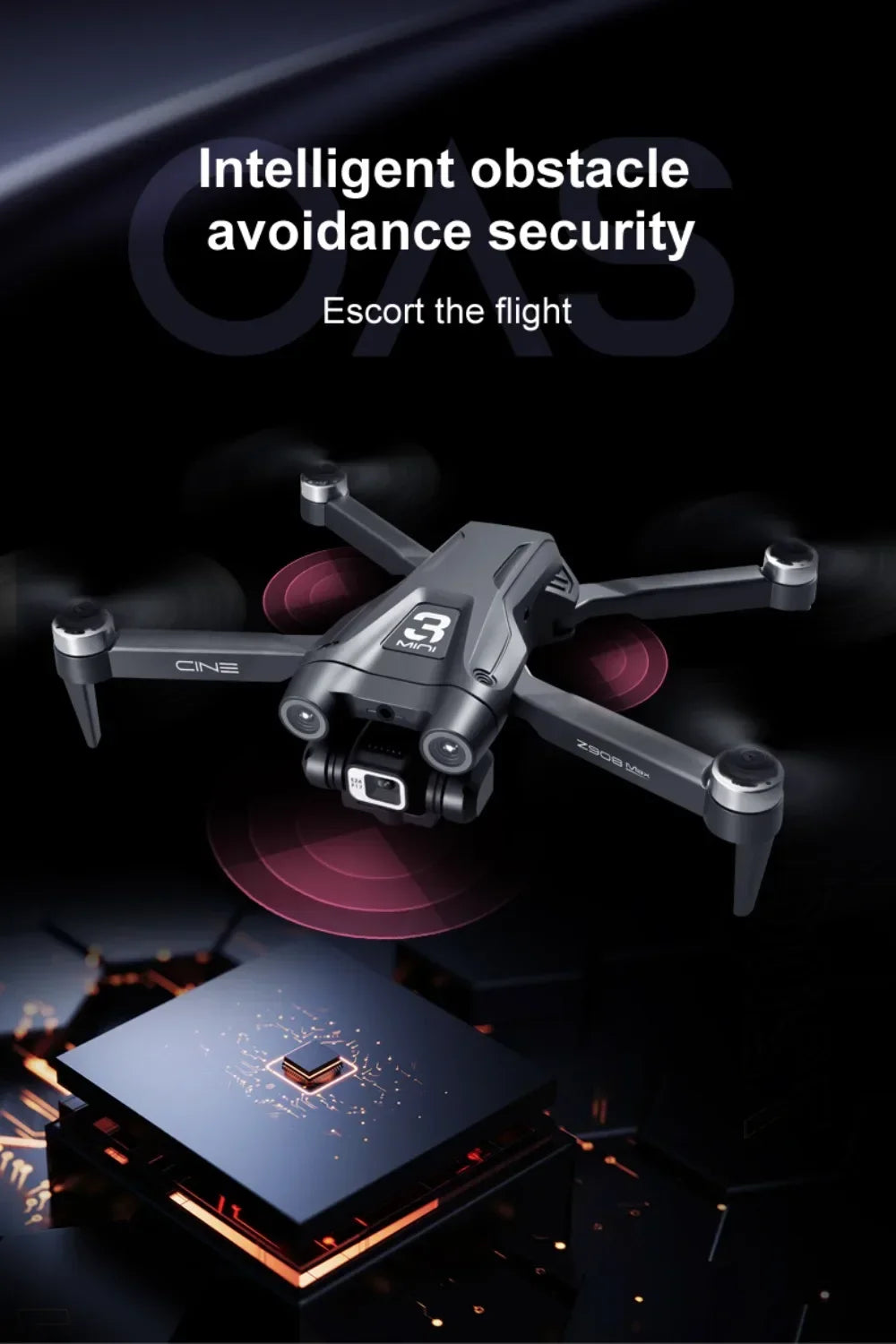 Drone Original Z908 Pro /MAX 8K ESC Professionnel 4K avec localisation par flux optique et évitement d'obstacles sur 3 côtés - Quadricoptère jouet