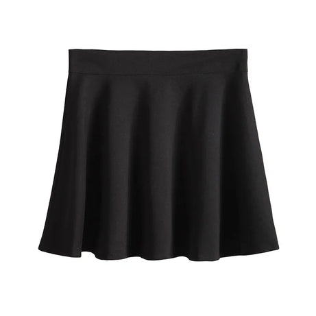 Nouvelle jupe plissée coréenne taille haute, fine et élastique, noire.