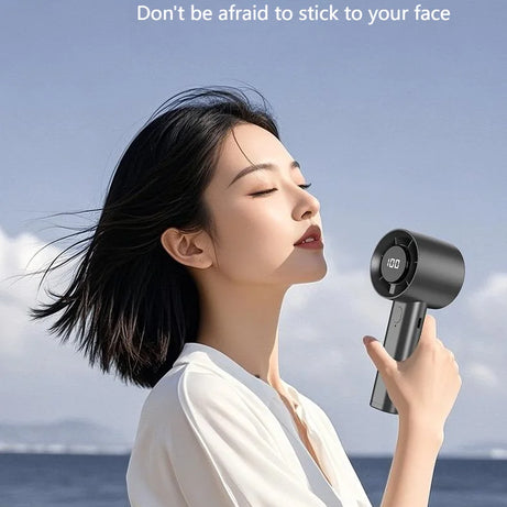 Mini ventilateur portable avec affichage LED, refroidissement par semi-conducteurs, 100 vitesses, batterie rechargeable USB, ventilateur d'extérieur