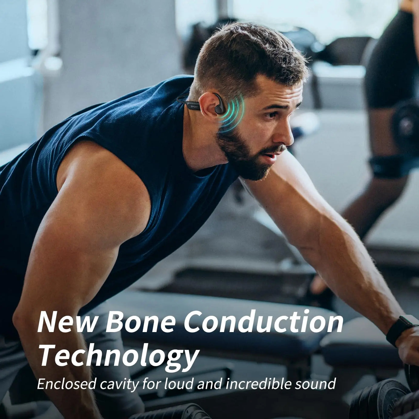 Écouteurs sans fil Shokz Open pour le sport, à conduction osseuse, Bluetooth, étanches IPX8, avec 32 Go de RAM et lecteur MP3.