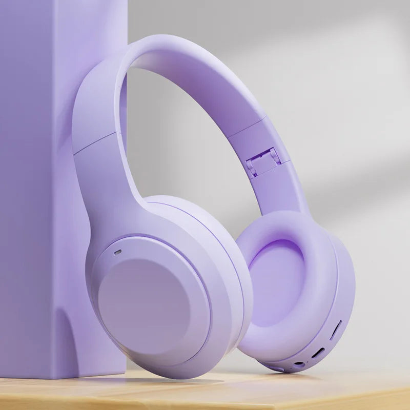 Casque stéréo Hi-Fi circum-aural M5 sans fil Bluetooth 5.3, idéal pour le sport et les jeux vidéo. Compatible avec carte TF/AUX et réduction du bruit.