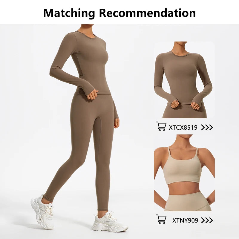Leggings taille haute Hearuisavy en tissu ultra doux, séchage rapide, parfaits pour la gym, le yoga et la course à pied. Effet push-up.