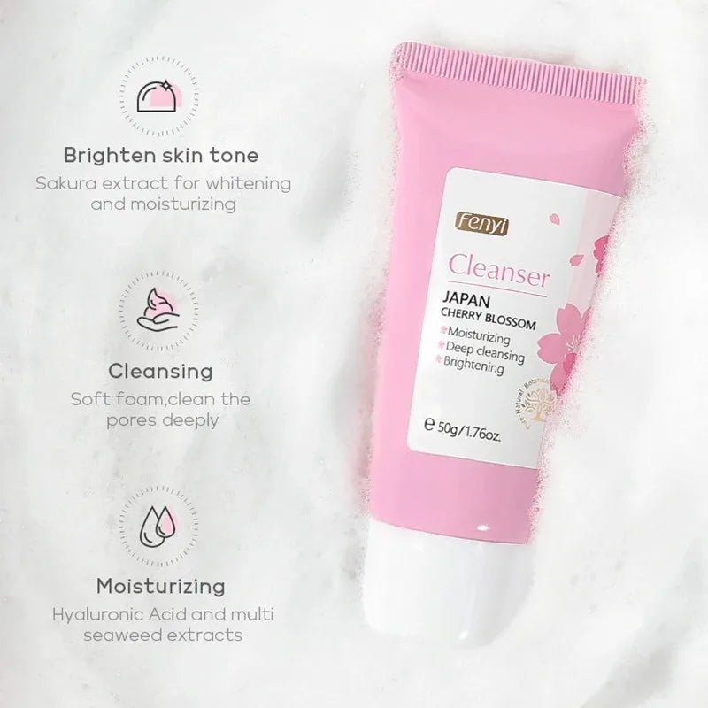 Nettoyant visage à la vitamine C, nettoyant en profondeur, hydratant, éliminateur de points noirs, soin du visage, mousse nettoyante, soin de la peau