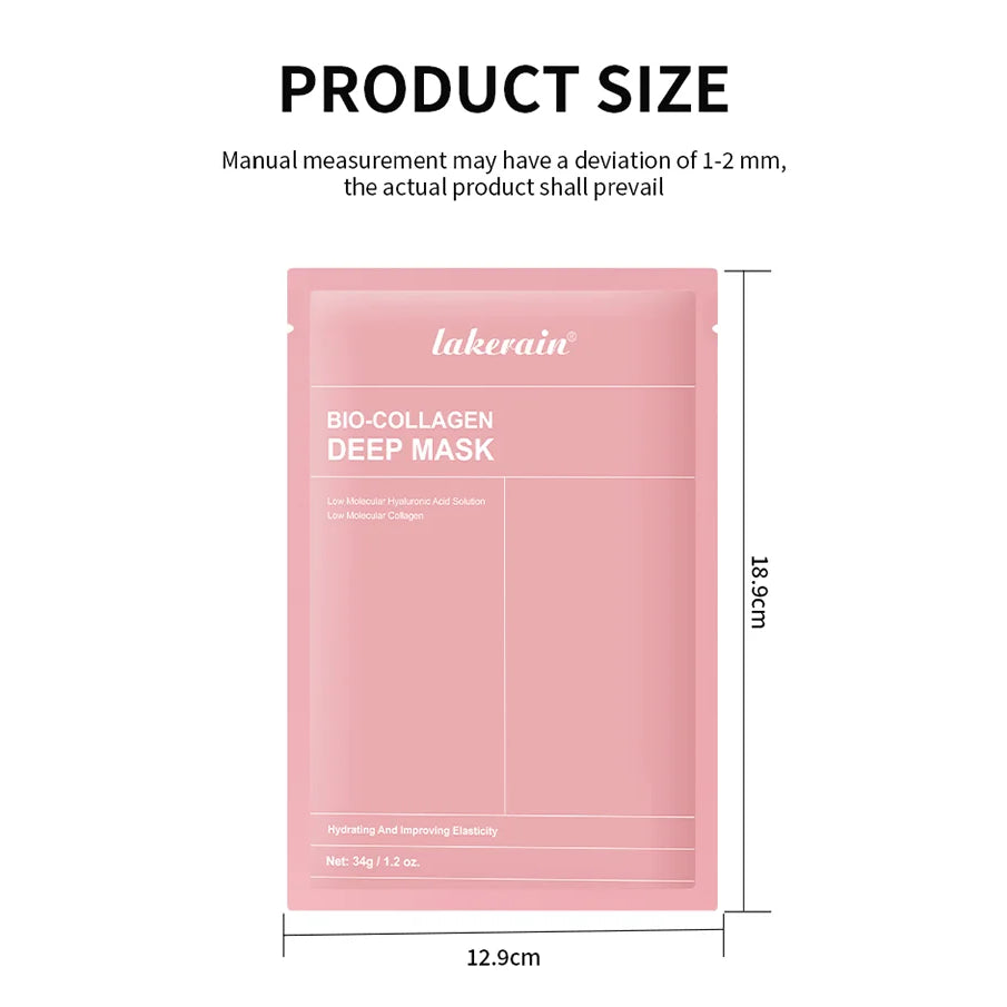 Masque Bio-Collagen Real Deep, supplément de collagène, masque hydrogel hydratant de nuit, améliore l'élasticité, minimise les pores et raffermit
