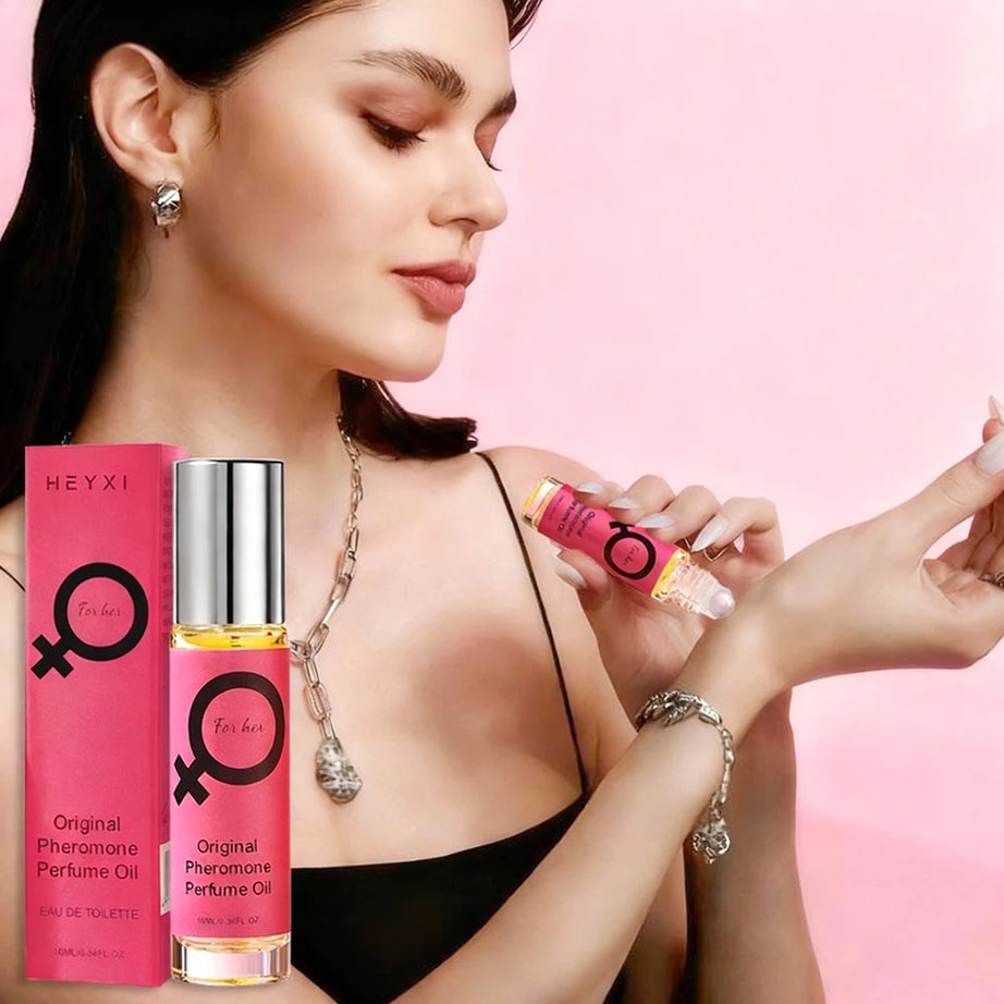Parfum à bille Rose Red pour femme, longue tenue, floral, frais et naturel, idéal pour un rendez-vous ou comme cadeau de Noël.