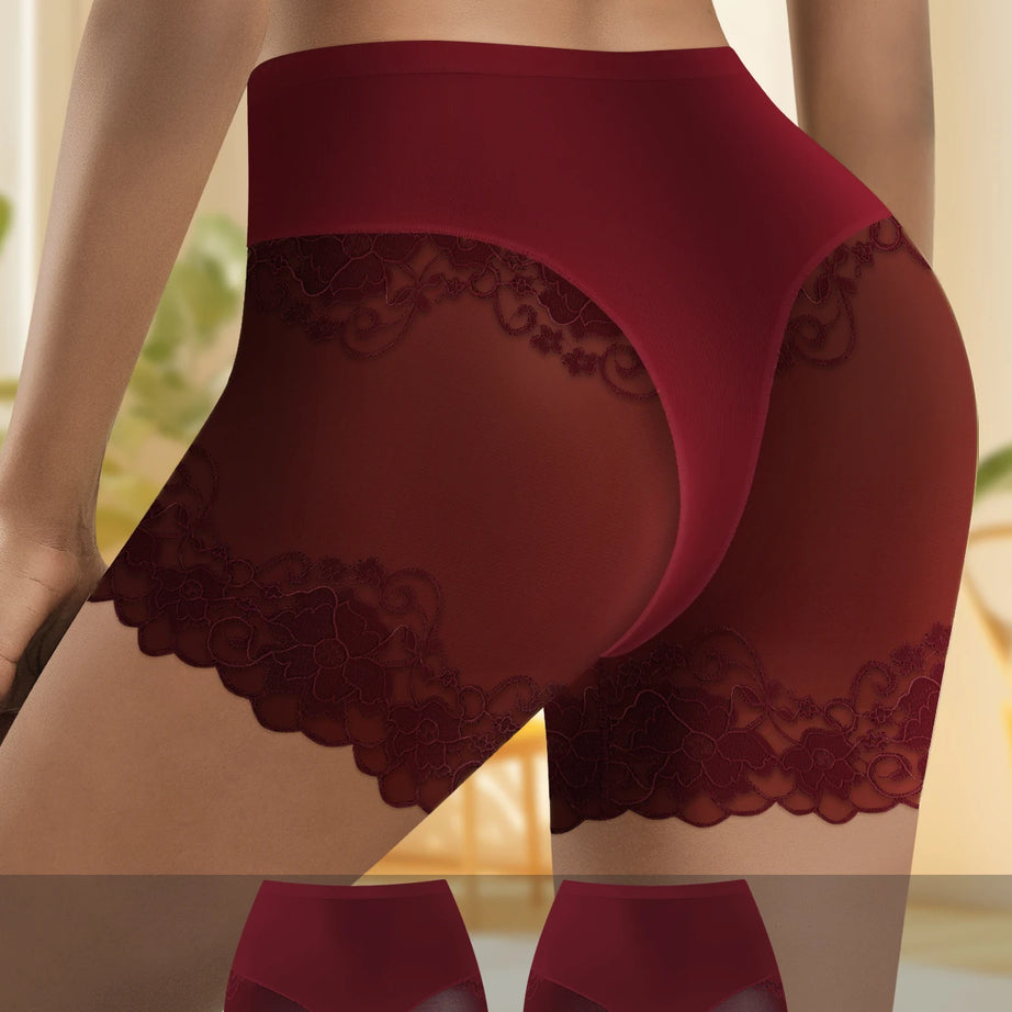 Lot de 2 culottes shorty transparentes pour femmes - Confortables, taille mi-haute, respirantes, ne roulent pas, idéales pour les soirées en amoureux et au quotidien