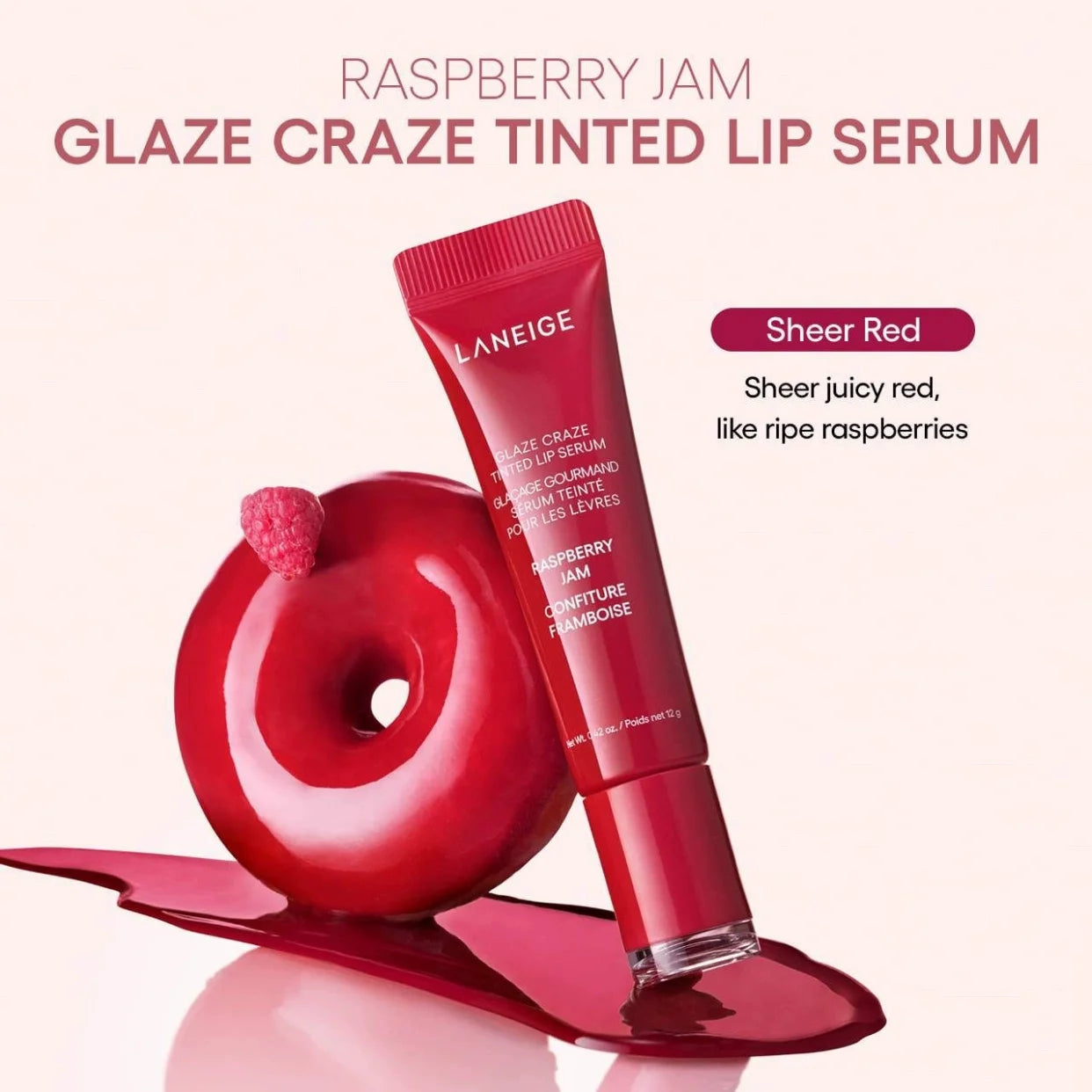Baume à lèvres hydratant effet donut, gloss miroir, rouge à lèvres parfum fraise framboise chocolat, huile à lèvres transparente, maquillage