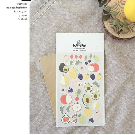 Autocollants Suatelier Foods, scrapbooking esthétique, jolis stickers pour carnets de voyage, décorations coréennes, agendas et fournitures de loisirs créatifs.