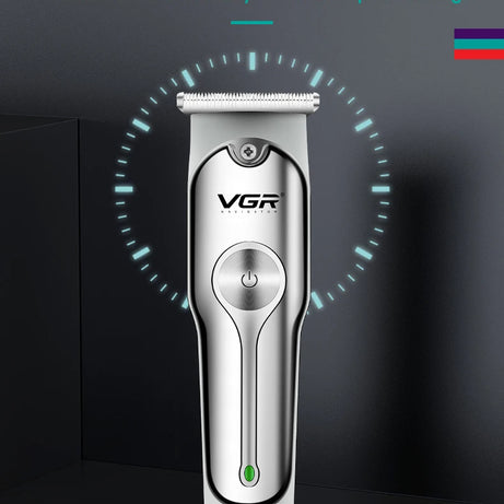 Tondeuse à cheveux professionnelle VGR 071, rechargeable, sans fil, portable, avec lame en T, pour hommes