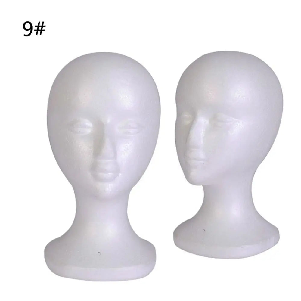 1PC Foam Wig Head Model Mannequin Dummy Wig Glasses Hat Display Stand Rack Hairpieces Stand Holder Female Head Model Wig Display