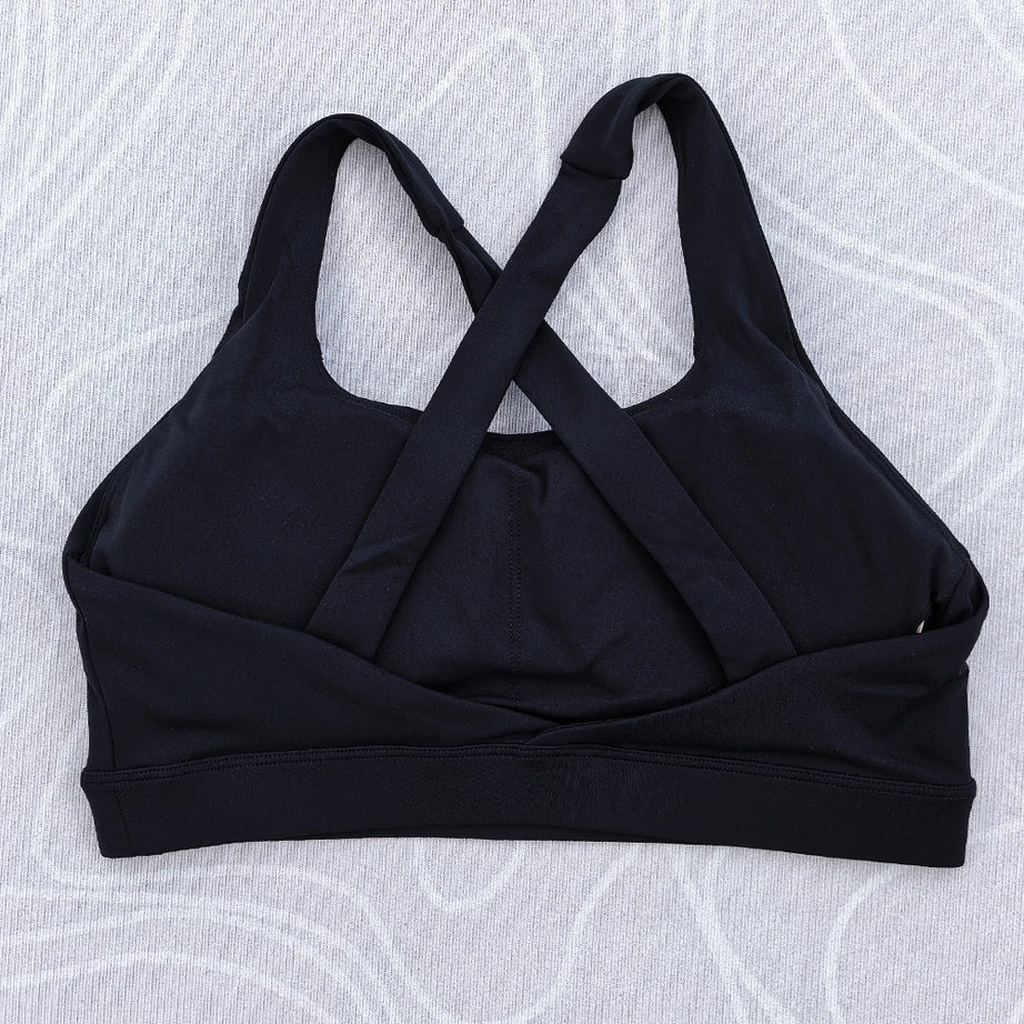 Solid Color Tight Comprehensive Training Women Fitness Bra Cross Back Yoga Underwear Gym Sport Top Hollow Back Push Up Chest Pad