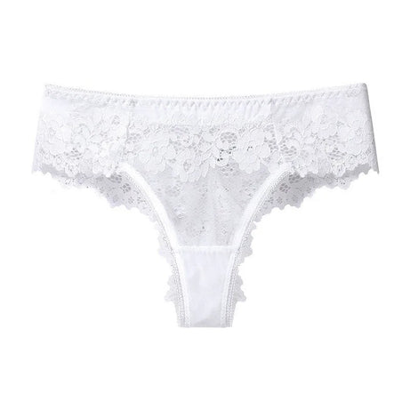 Culotte en dentelle noire sexy pour femme, string taille basse, lingerie respirante brodée, sous-vêtements séduisants