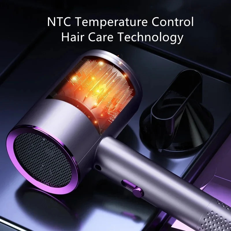 Sèche-cheveux professionnel portable avec protection ionique et thermique, idéal pour la maison, l'hôtel et les voyages. Usage domestique et hôtelier.