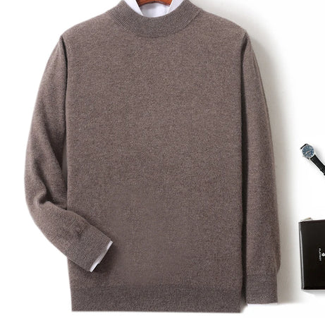 Pull 100 % laine mérinos pour femme, grande taille jusqu'à 5XL, col demi-lune, maille ample, manches longues, finitions cachemire.