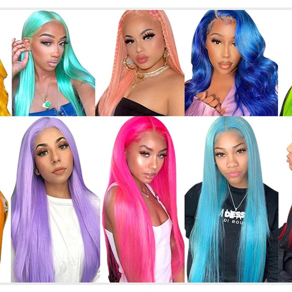 13x4 13x6 360 HD Transparent 613 Honey Blonde Color Lace Front Human Hair Wigs for Women Raw Brazilian Straight Lace Frontal Wig