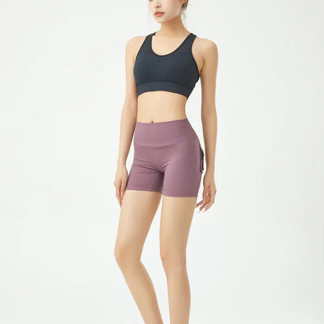 Short de fitness Peach Butt pour femme, pantalon cargo trois-quarts à séchage rapide avec poche, legging de yoga gainant pour l'été