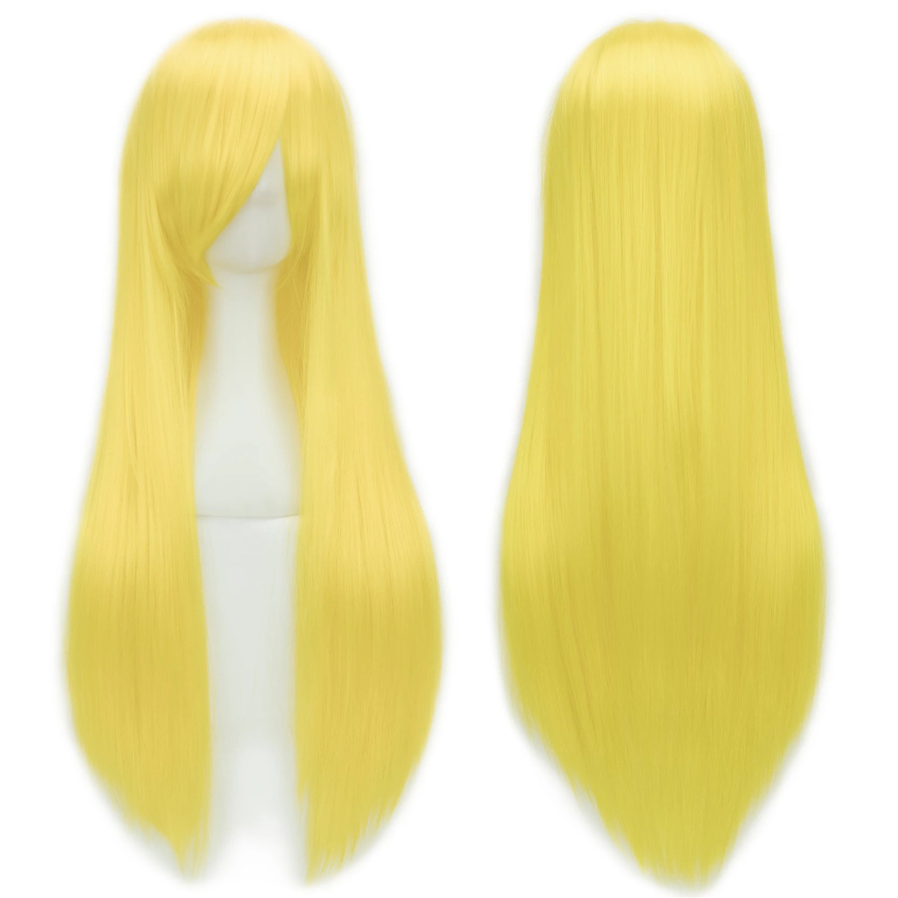 Perruque synthétique Soowee de 80 cm de long, blanche et violette, idéale pour le cosplay, les fêtes et les coiffures noires. Cheveux raides. Postiche pour femme.